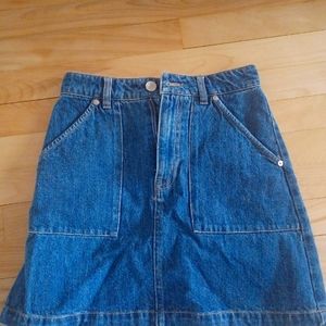 Frank and oak denim mini skirt